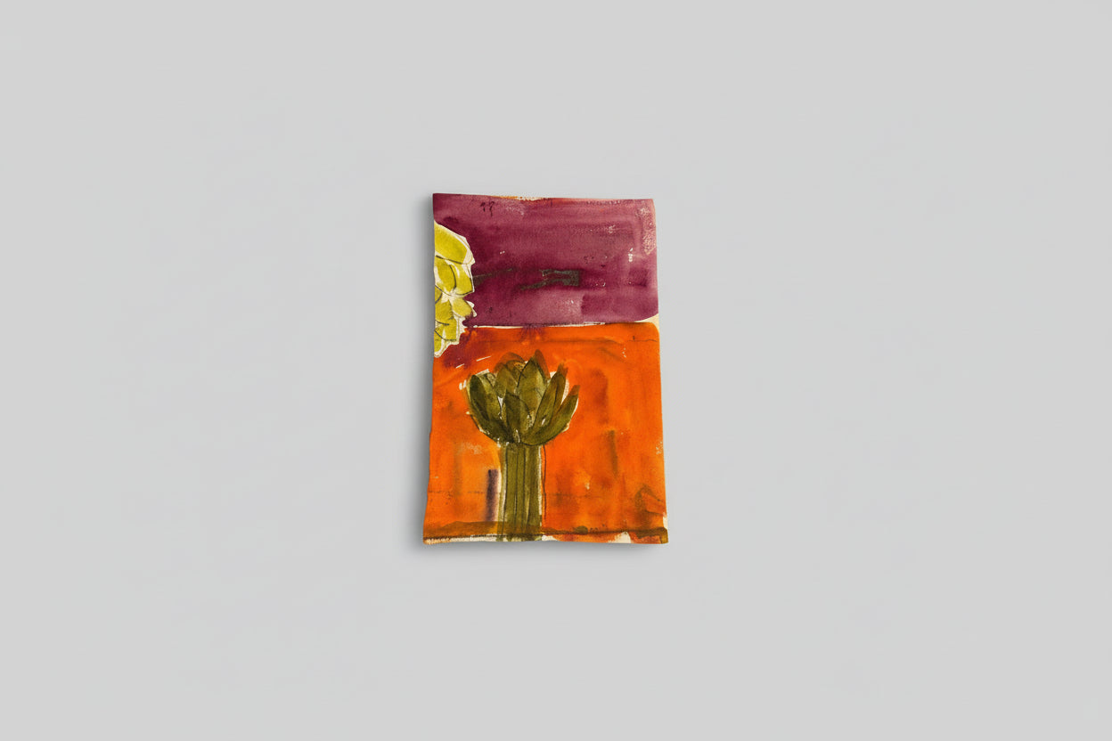 Artichokes- Mixed media on paper