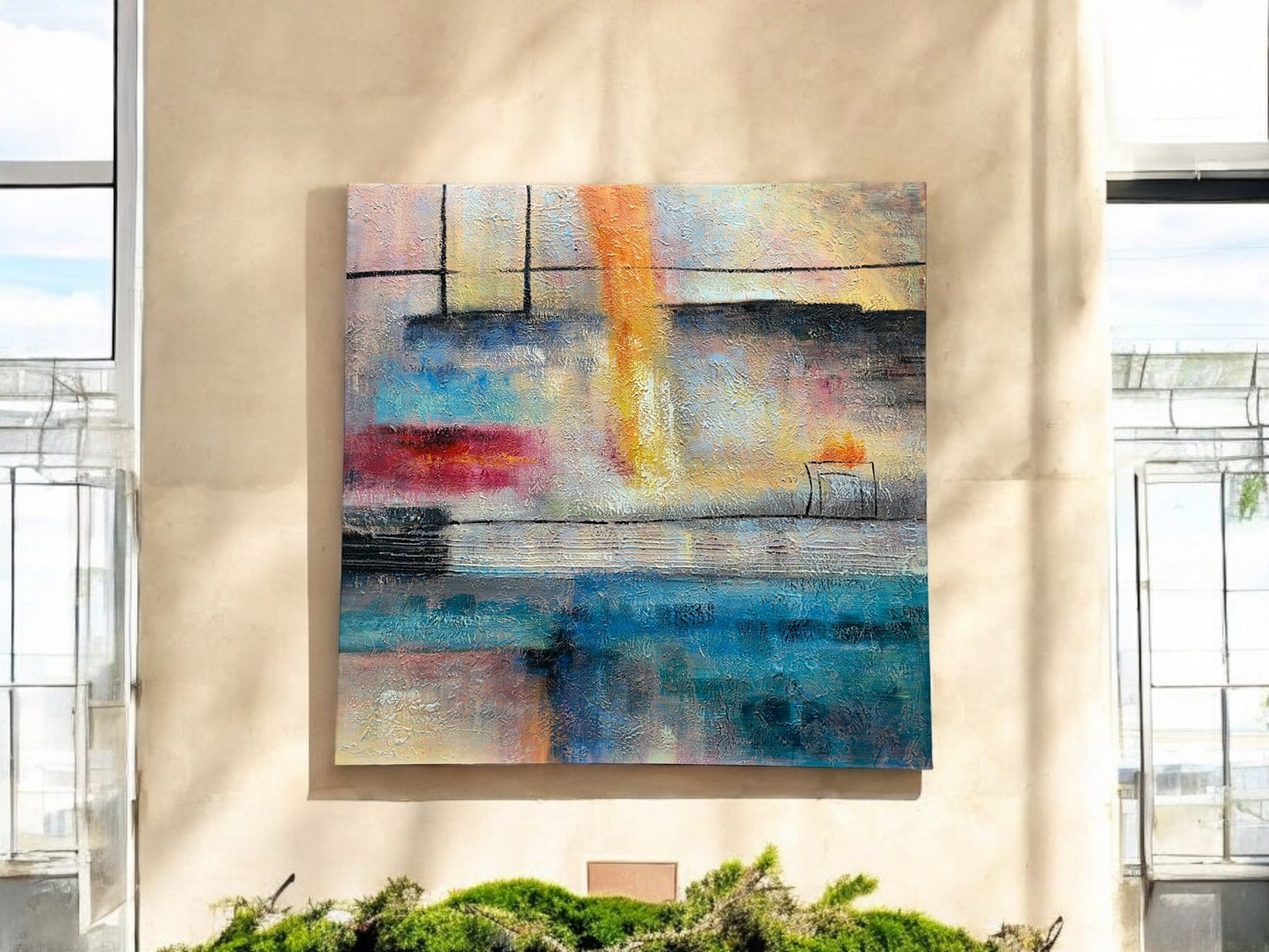 Beam of Light - Abstract Oil - 1284 - The Artful