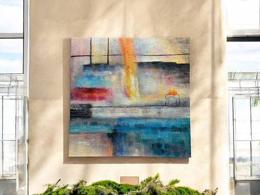 Beam of Light - Abstract Oil - 1284 - The Artful