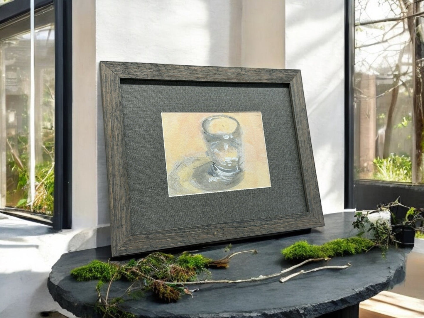 Water Glass - Oil on Panel - 1278 - The Artful