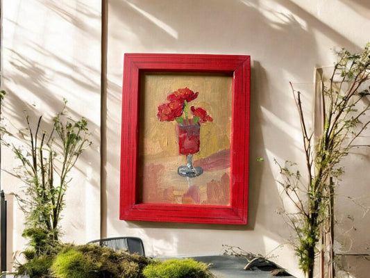 Carnation Trio - Oil on Board - 1213 - The Artful