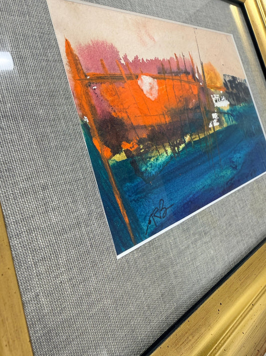 Angela Reed - Sunrise Ship - Oil on Paper - The Artful