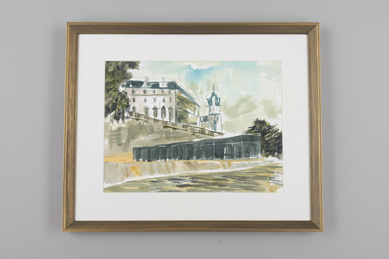 Thames River - Angela Reed - Mixed media on paper #2468