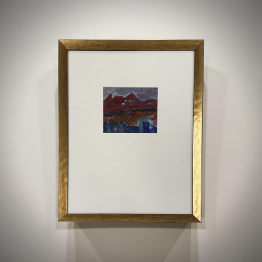 Red Rock Mountains - Angela Reed - Mixed Media on paper #1977 - The Artful