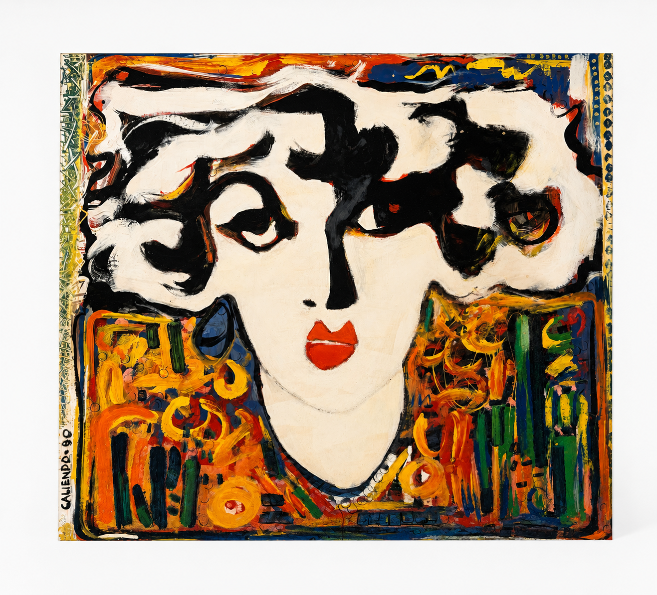 Alfonso Caliendo 1956 - Woman Number 6 - Oil on Wood