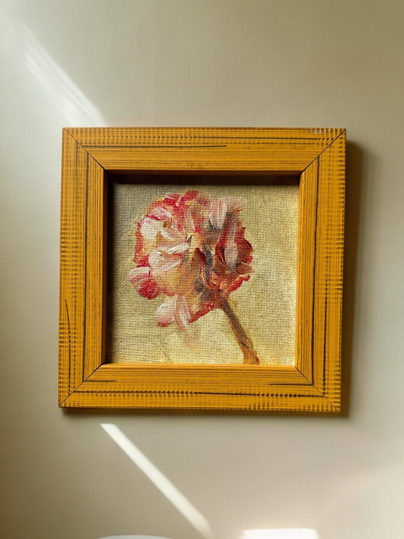 Simple Carnation - Oil on Board - 1083 - The Artful