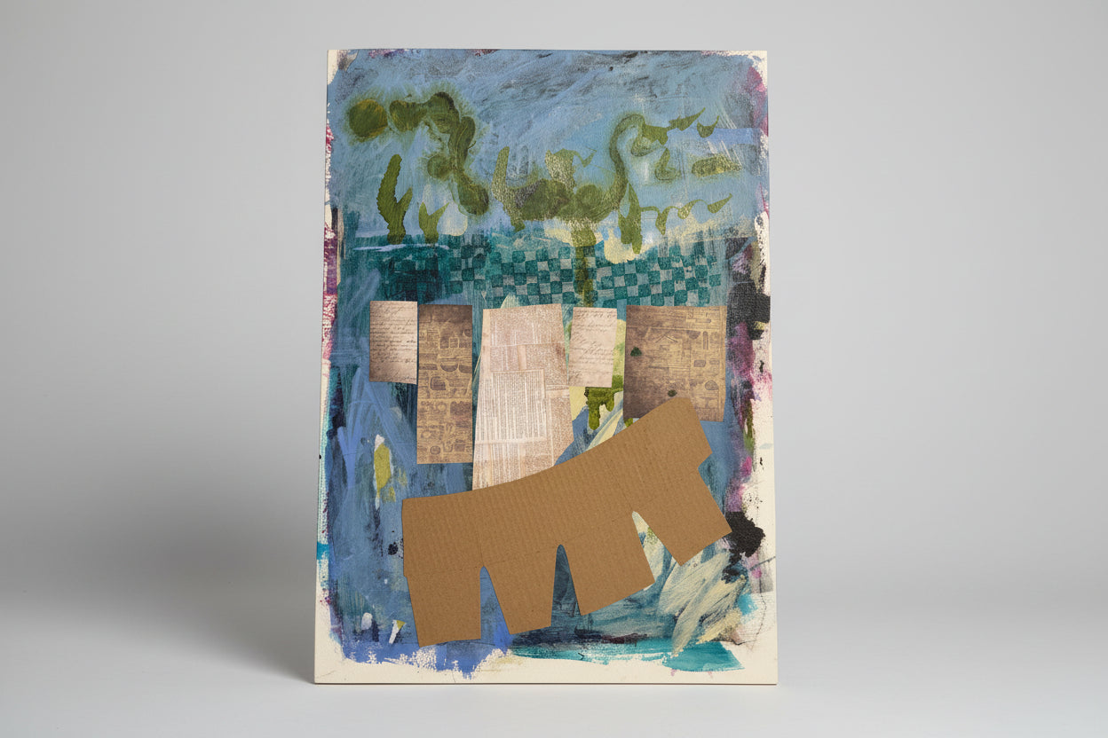 Rhythm Collage  - Mixed Media on paper - The Artful