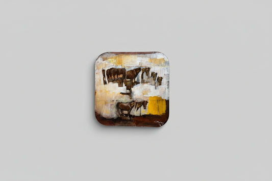Horse in motion - Collage on canvas - #1297