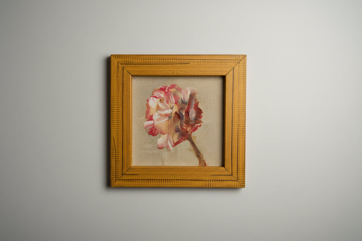Simple Carnation - Oil on Board - 1083 - The Artful