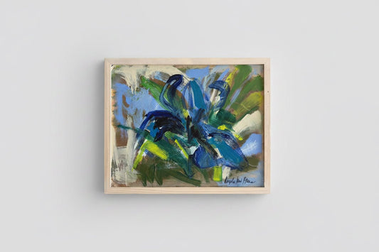 Blue Iris - Angela Reed - Mixed media on canvas 1424 - The Artful