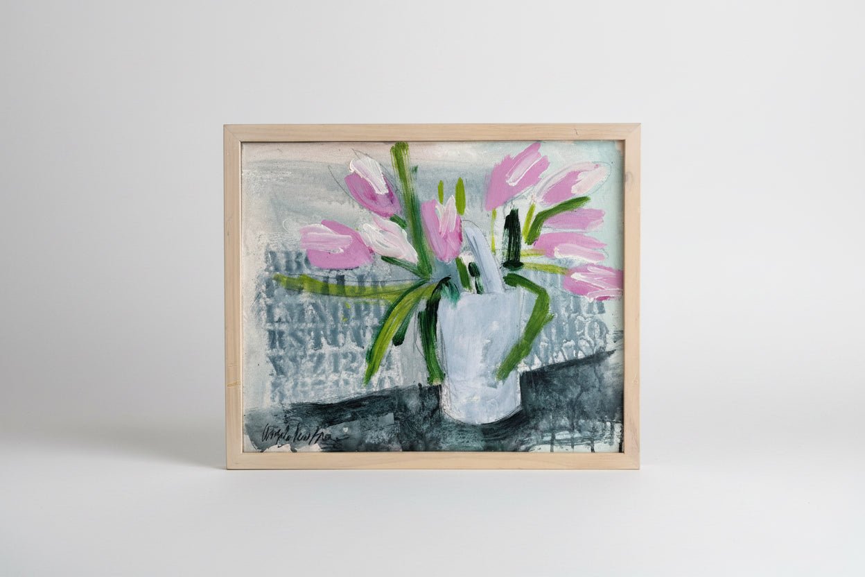 Watering Can of Fresh Picks - Angela Reed - Mixed media on canvas 1425 - The Artful
