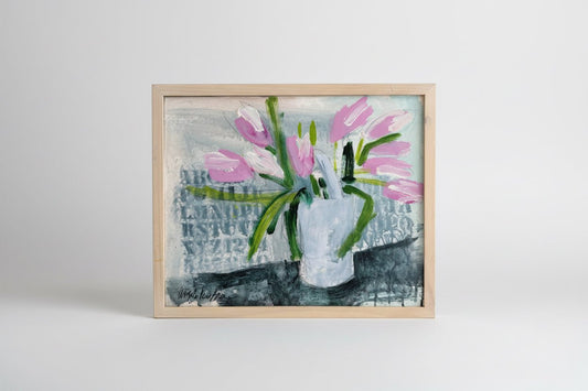 Watering Can of Fresh Picks - Angela Reed - Mixed media on canvas 1425 - The Artful