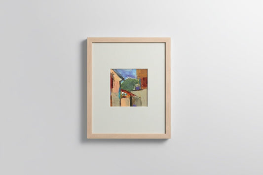 Angela Reed - Roof lines - Oil on Paper - The Artful