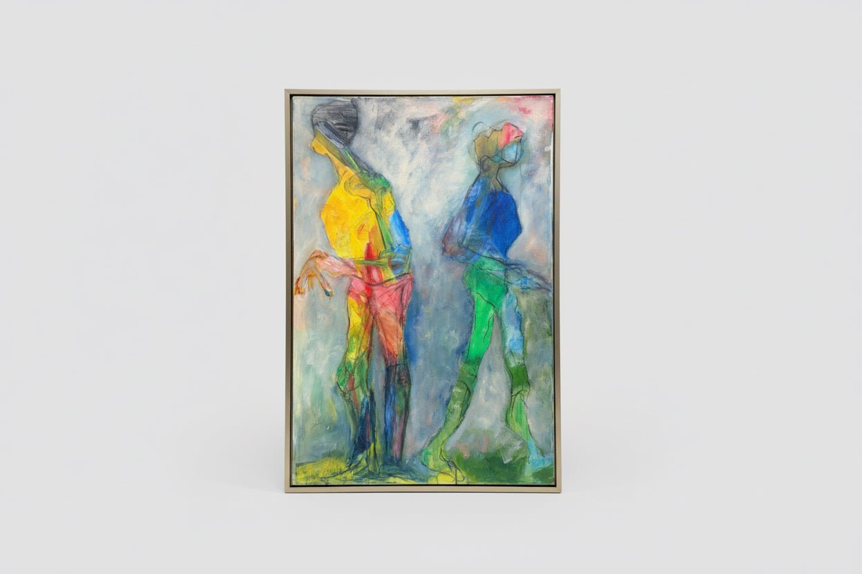 Silent Conversation by Carole Myers | Original Abstract Figurative Art - The Artful