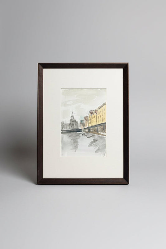 Thames River - Angela Reed - Mixed media on paper 2466 - The Artful