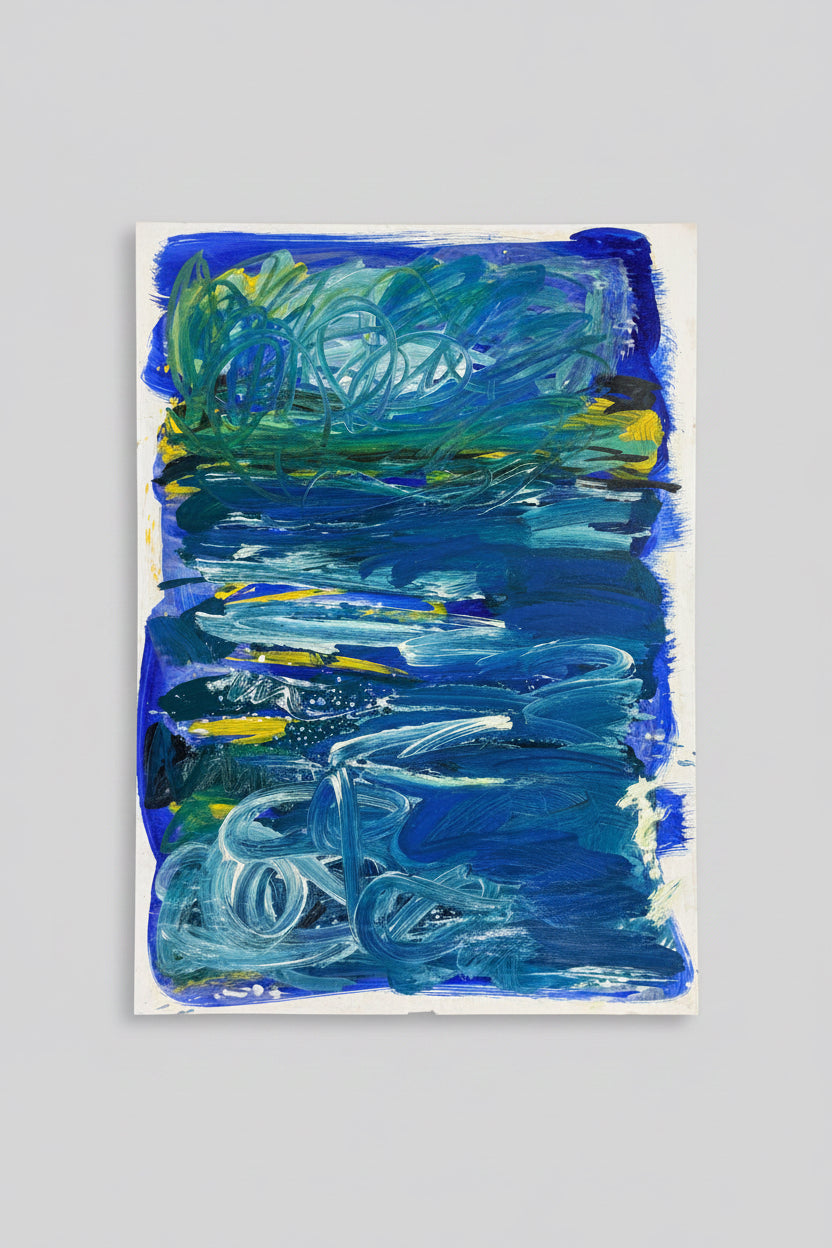 Alfonso Caliendo - Abstract “1979” - Oil on Paper #2454