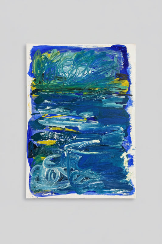Alfonso Caliendo - Abstract “1979” - Oil on Paper #2454