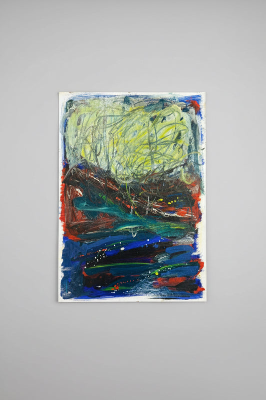 Alfonso Caliendo - Abstract “1979” - Oil on Paper #2452