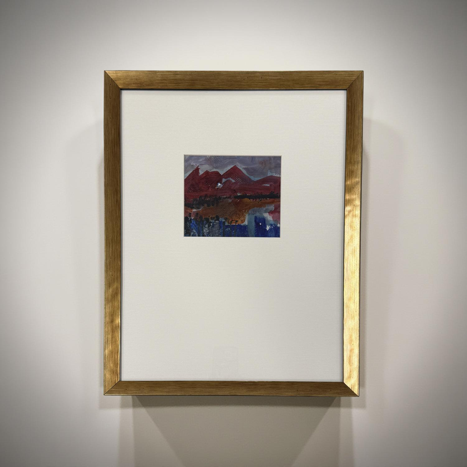 Red Rock Mountains - Angela Reed - Mixed Media on paper #1977 - The Artful