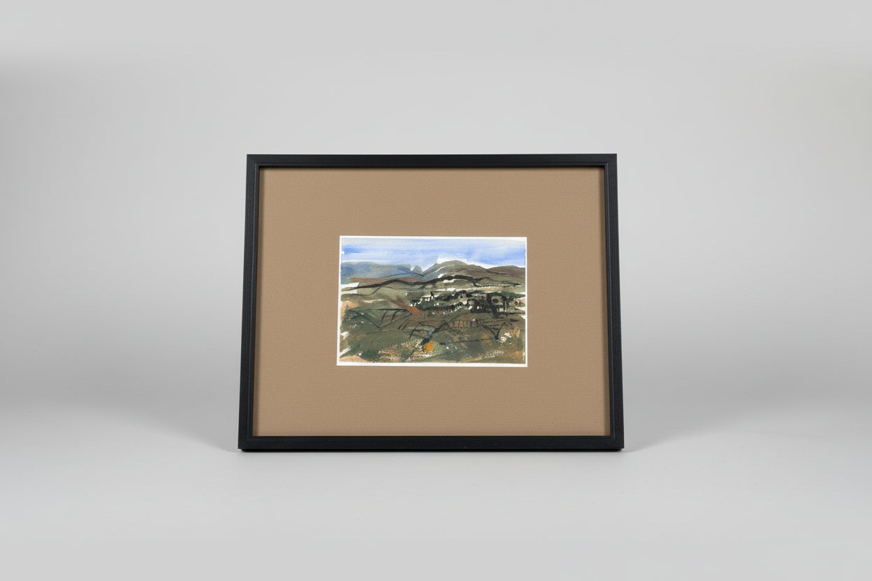 Tuscan Hillside - Angela Reed - Mixed media on paper 1417 - The Artful
